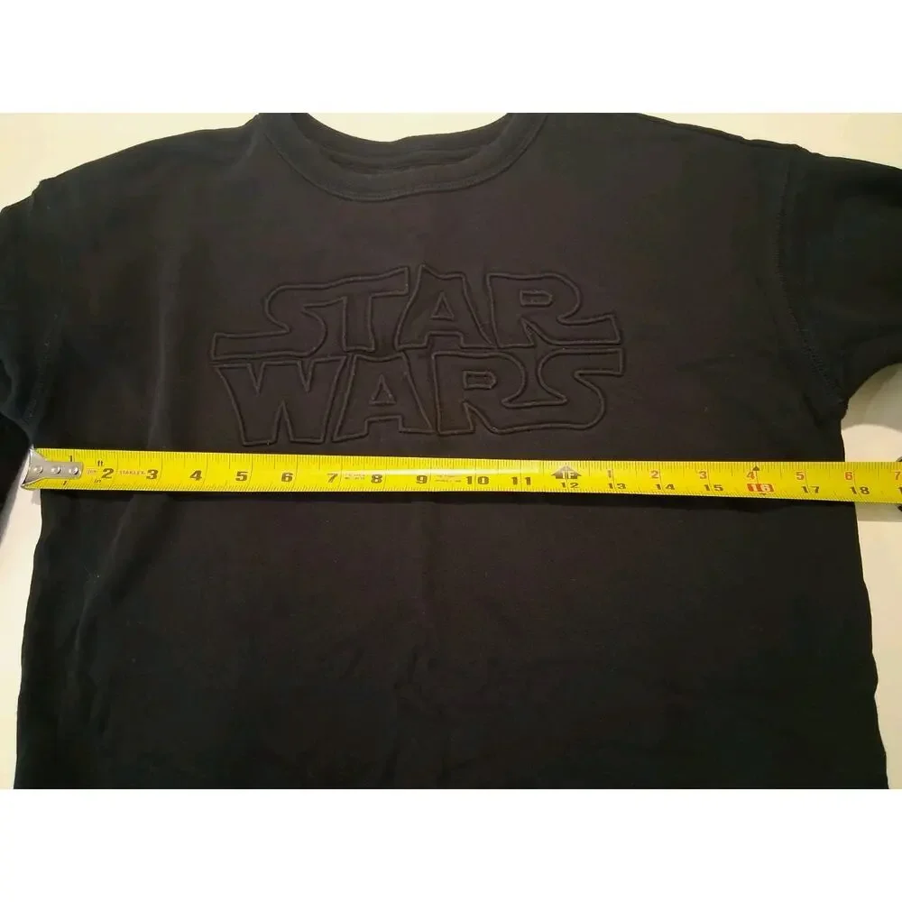 GapKids Star Wars Sweatshirt Youth Large L 10 Black On Black Tonal Embossed Logo